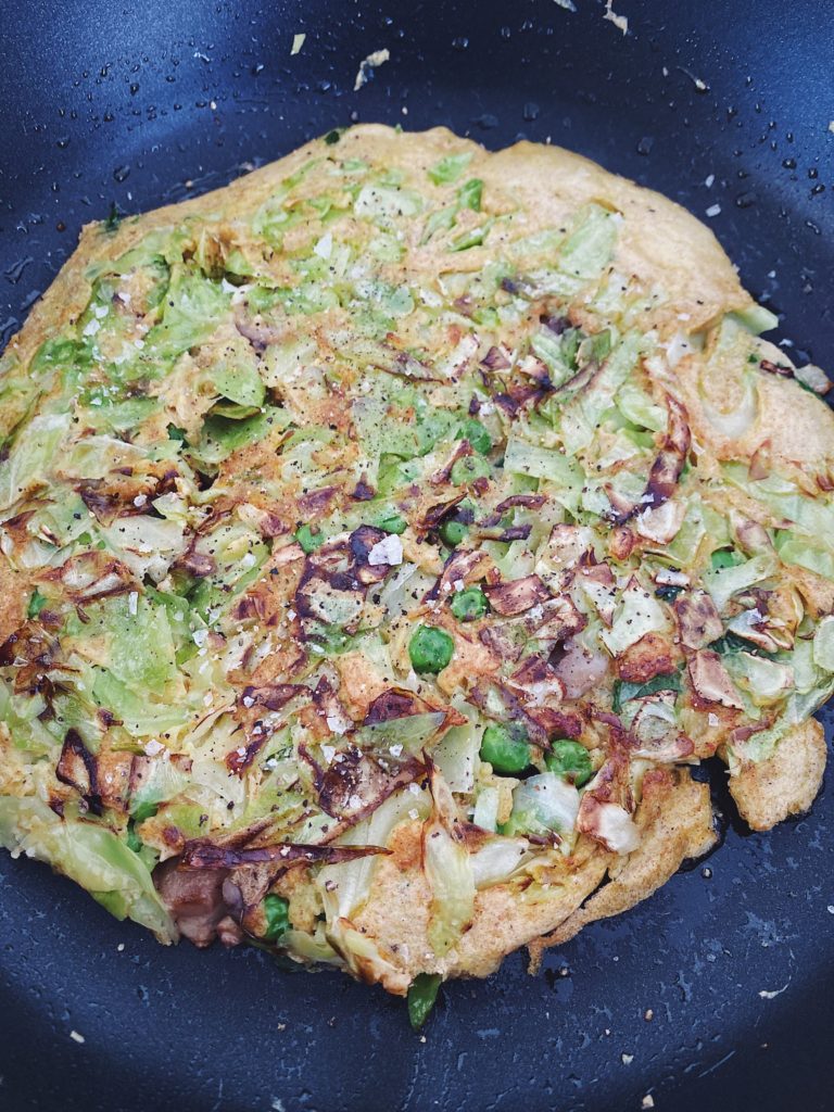 Okonomiyaki med spidskål